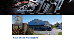 Desktop Screenshot of cainandsonsauto.com