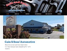 Tablet Screenshot of cainandsonsauto.com